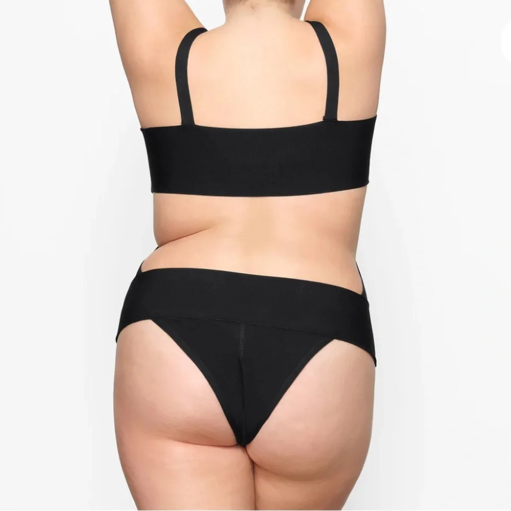 🖤 SKIMS SWIM KNIT BEACHWEAR MONOKINI SWIMSUIT ONYX L